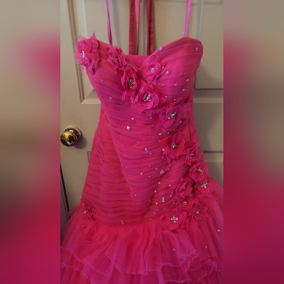 Pink Mermaid Prom Dress/Gown - Picture 2 of 7